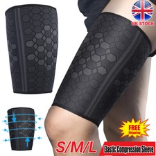 Elastic Compression Sleeve Thigh Support Brace Muscle Injury Wrap Hamstring Gym