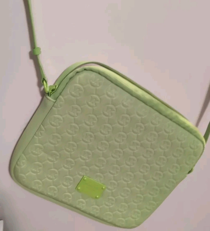 Michael Kors MK Logo Neoprene Apple Green Cross Body Bag  - Image 2 of 4
