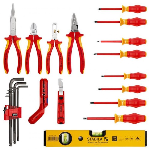 Knipex & Wera 00 21 19 HL S2 Robust VDE 15 Piece Pliers, Wrench, Grips Tool Kit - Picture 4 of 7