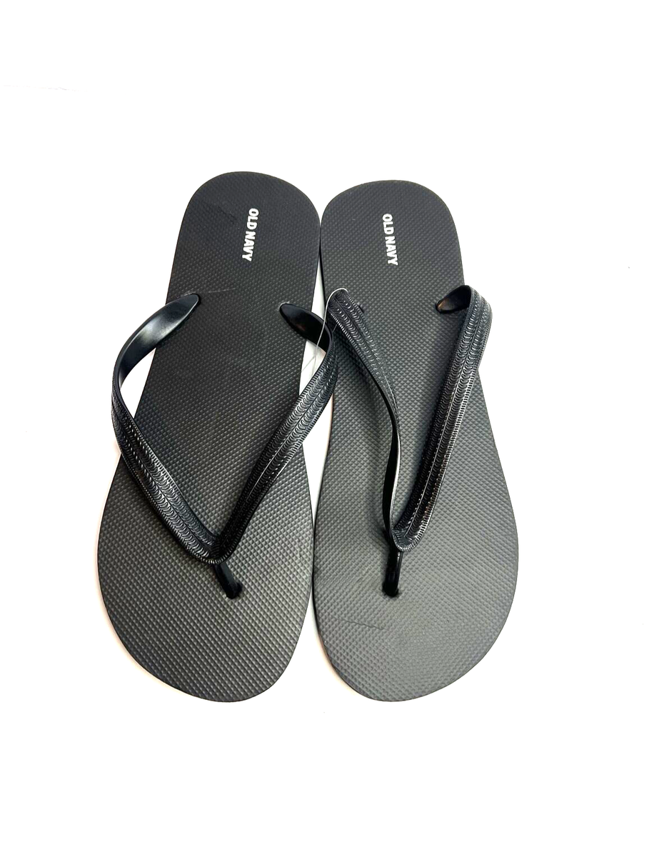 NEW Old Navy Black Flip Flop Sandals Men Size 12-13