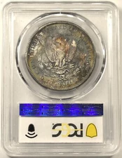 1879-S Morgan Silver Dollar PCGS MS64 Reverse Rainbow Toned