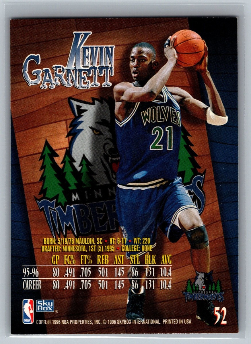 NBAカード 137枚 Kevin Garnett 1996-97 Skybox Z-Force #52 Basketball NBA Card
