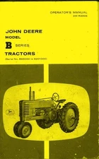 John Deere B Series Operators Instruction Manual JD