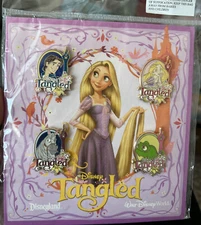 Disney 4 Pin Booster Pack Retired set tangled rapunzel pascal Maximus flynn