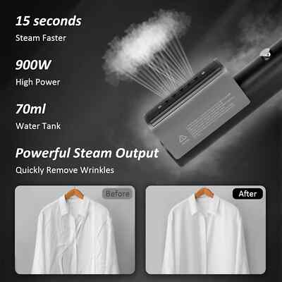 #ad Portable Compact Handheld Garment and Fabric Steamer for Fabric Wrinkles Remover $31.99