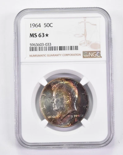 MS63* 1964 Kennedy Half Dollar - Graded NGC AMAZING Tone *8767