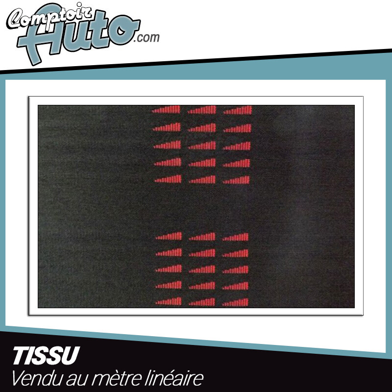 Tissus anthracite fanion rouge pour réparer les sièges usés de Renault 5 GT turbo P2