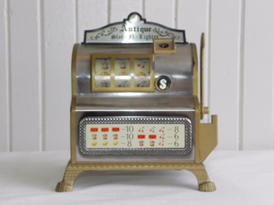 Vintage Slot Machine Table Top Cigarette Lighter A Waco Made Japan