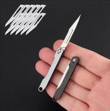 Mini Pocket Folding Utility Knife Outdoor Camping EDC Keychain #11 Scalpel Blade