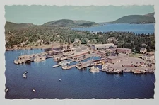 Postcard SOUTHWEST HARBOR & SOMES SOUND Mt Desert Island Maine USA