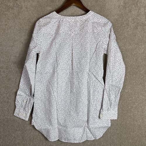 Duluth Tunic Top Womens Size XS White/Brown Print Long Sleeve Stretch Casual NEW - Picture 8 of 9