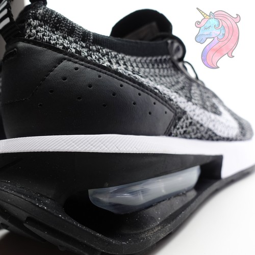 Mens Nike Air Max Flyknit Racer Oreo Black White Sneakers DJ6106 001 New - Picture 15 of 20