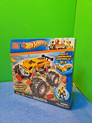 Hot Wheels MEGA BLOKS 91712 Super Blitzen Monster Truck NEW SEALED 87 Piece Set