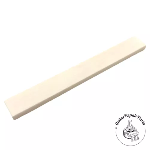 Bone Acoustic Guitar Saddle Blank, 3.5" x .43" x .14" - Bleached Bone