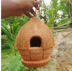 Organic Coconut Shell Birdhouse Squirrel net handcrafted for birds and Squirrels
