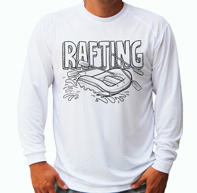 Rafting River Boat Long Sleeve UPF 30 T-Shirt Sport Vacation Sun UV Protection 