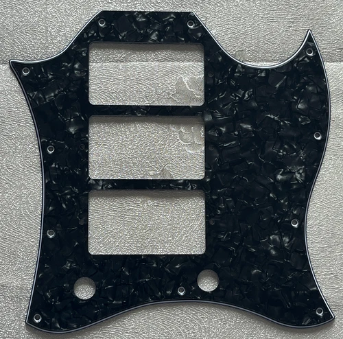 Custom For Gibson SG Standard 3 Pickup Style Guitar Pickguard 4-Ply Black Pearl
