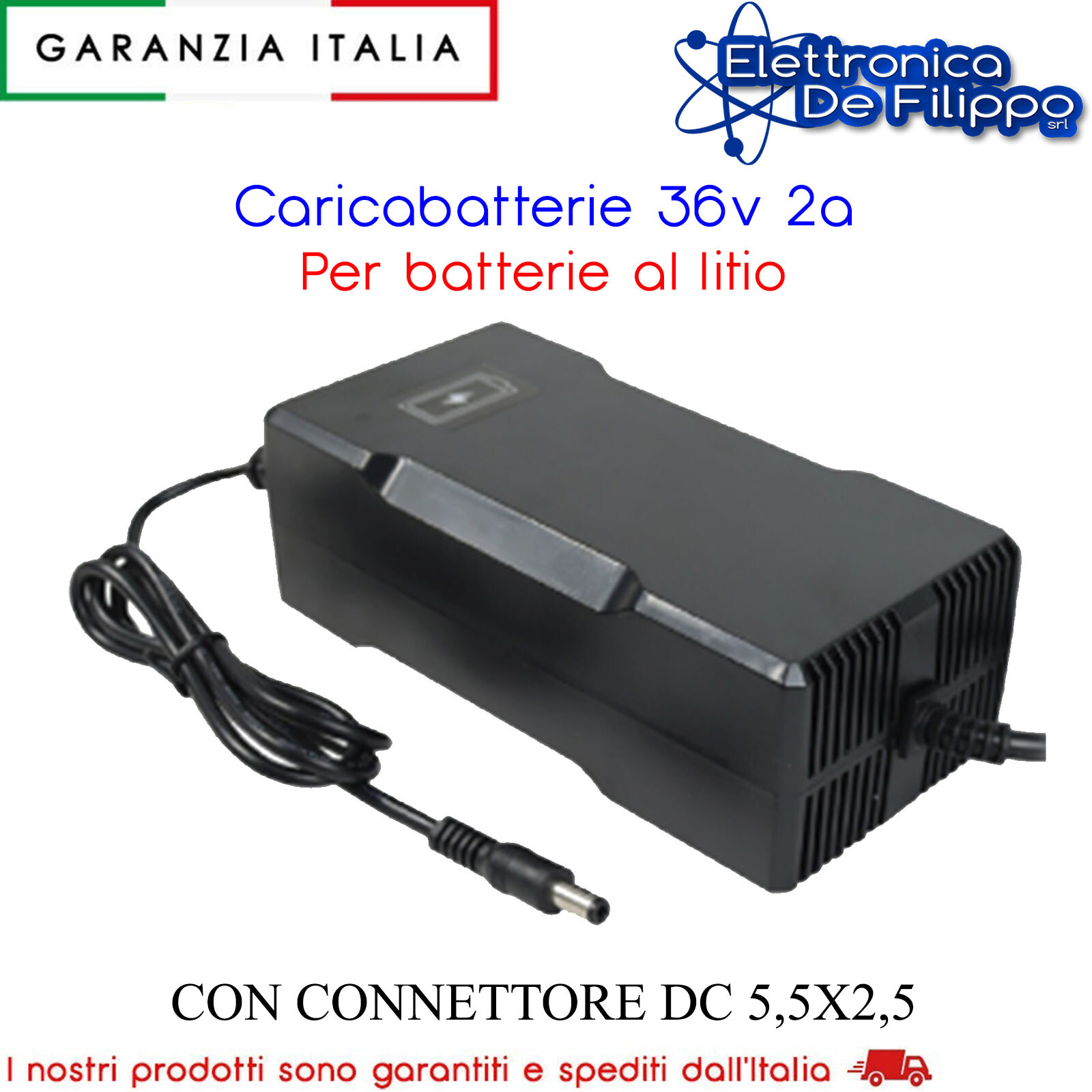 Caricabatterie 36V 2A per Litio E-Bike | Prezzo Outlet | Spina EU