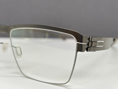 Ic! Berlin Eyeglasses Frames Men Woman Gray Square Large L Francois S. NP:499€ - Picture 5 of 13