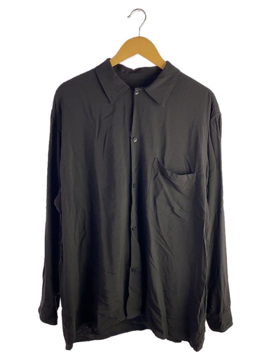 COMOLI Long Sleeve Shirt 24SS Rayon Open Collar 3 Black Used | eBay