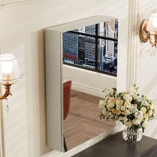 Bathroom Mirror Cabinet Anti-oxidation HD Mirror Face w/ Spacious Inner Space UK