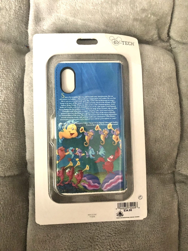 Funda Disney D-Tech Sirenita iPhone XS, Ranura para 3 Tarjetas y Pata de Cabra, Retro VHS Foto 2 de 3