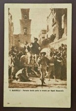 Postcard MARINELLI Ferrante Carafa door in triumph for Naples Masaniello 1922 