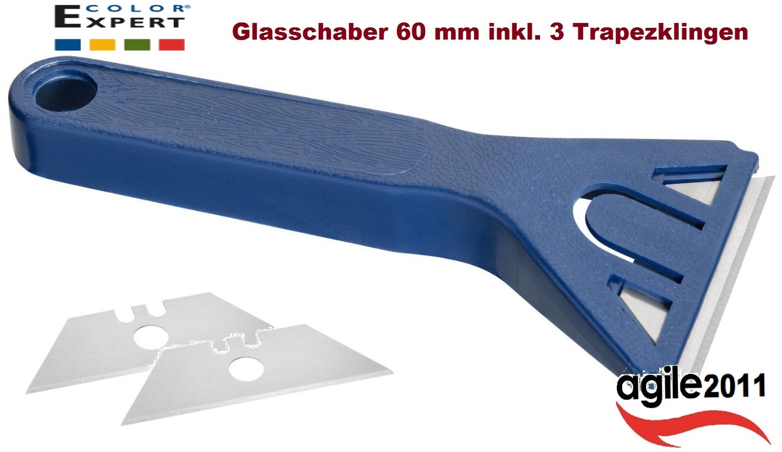 Color Expert Glasschaber 60 Mm Inkl. 3 Trapezklingen online kaufen 