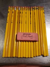 PENCIL ASSORTED LOT . 18 pieces brand new with eraser.USA SHIPPER.