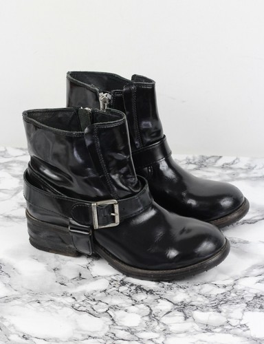 ALL SAINTS Black Leather JULES Chunky 