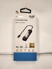 Inland 3-Port USB 3.0 Hub With Card Readers