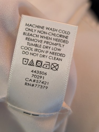 Ann Taylor White & Black Pintuck Tuxedo Front Shirt Black Ribbon Necktie Sz XL - Picture 7 of 8