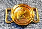 Polished Gold Tone Ralph Lauren Overlapping Initials RL Oval Belt Buckle