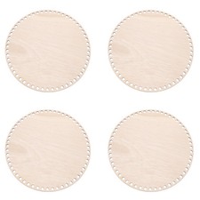 12" Dia Crochet Basket Bottom, 4Pcs Round Blank Crochet Base, Brown