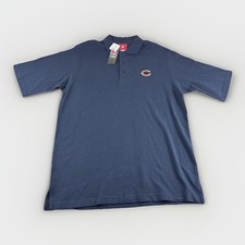 Vintage Chicago Bears NFL Team Apparel Polo Men M Blue Golf Shirt Preppy Y2K NEW