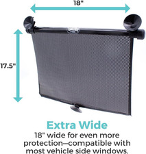 - Extra Wide Car Window Shade for Baby: Car Shade for Side Windows - Retracta...