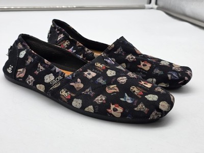 BOBS From Skechers Shoes Womens Size 8 Black Bobs For Dogs Slip On Flats