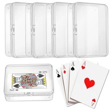 Clear Plastic Playing Card Case Set - 4Pcs Blank Playing Cards Storage Box Tr...