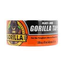 2 Roll 10 yd x 1.88 in Waterproof Double Thick Adhesive Gorilla Black Duct Tape