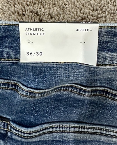 New American Eagle Medium Vintage Straight Airflex Jeans 36 X 30 - Foto 4 di 4