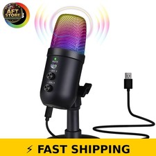 Atzeste USB Microphone for PC/Laptop/PS4/5 with RGB Lighting