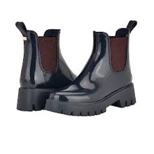 SAOLA Stivali da pioggia Tommy Hilfiger donna Dipt Chelsea blu scuro suola a strappo nuovi con scatola taglia 7
