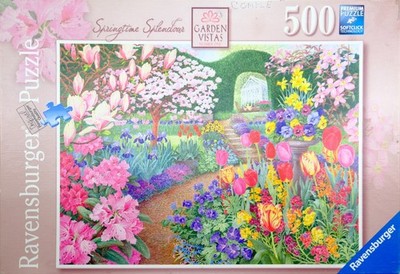 Ravensburger Springtime Splendour Garden Ausblicke 500 Teile Puzzle-vollständig