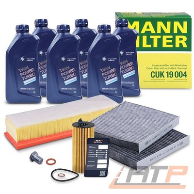 INSPEKTIONSPAKET + 6l 5W-30 MOTORÖL FÜR BMW X3 F25 X4 F26 xDrive 18-d 20-d B47