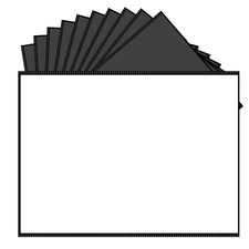 Slim Magnetic Photo Holders 4x6, 10 Pack Fridge Picture Frames, Black