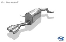 Fox Edelstahl Sportauspuff Renault Captur 2x76mm rund eingerollt abgeschrägt