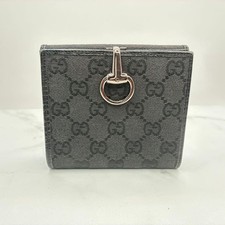 GUCCI GG Canvas Bi Fold Wallet Black