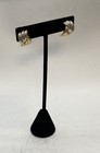 14K Two Tone Yellow and White Gold Ribbon Twist Earrings 19mm 2.6g — photo 2