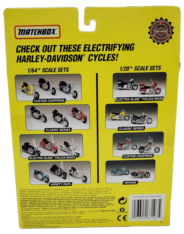 MATCHBOX 1995 Harley-Davidson Motorcycles Electra Glide Police Bikes Twin Pack - Image 3 of 4