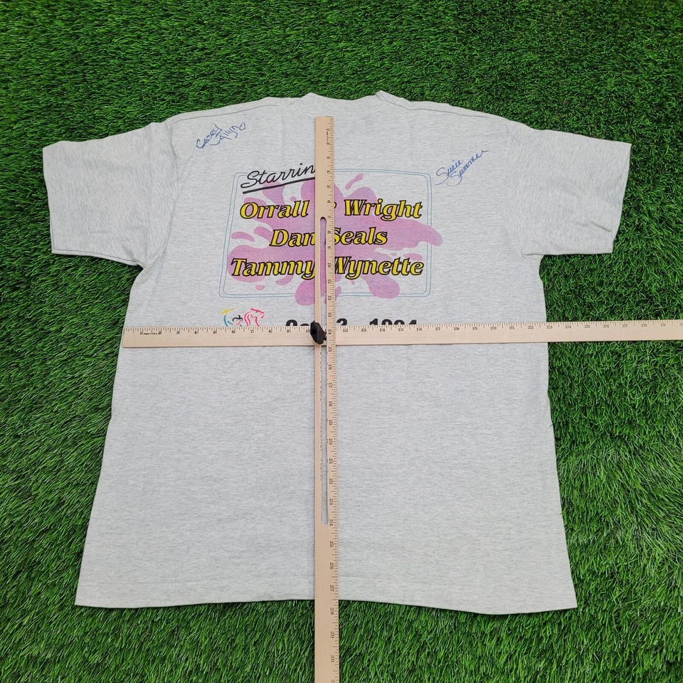 Camisa Fruit-of-The-Loom 1994 vintage para mujer XL 23x27 gris Foto 3 de 4